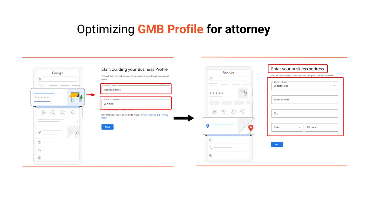 Optimising Google My Business profile for Local lawyers seo