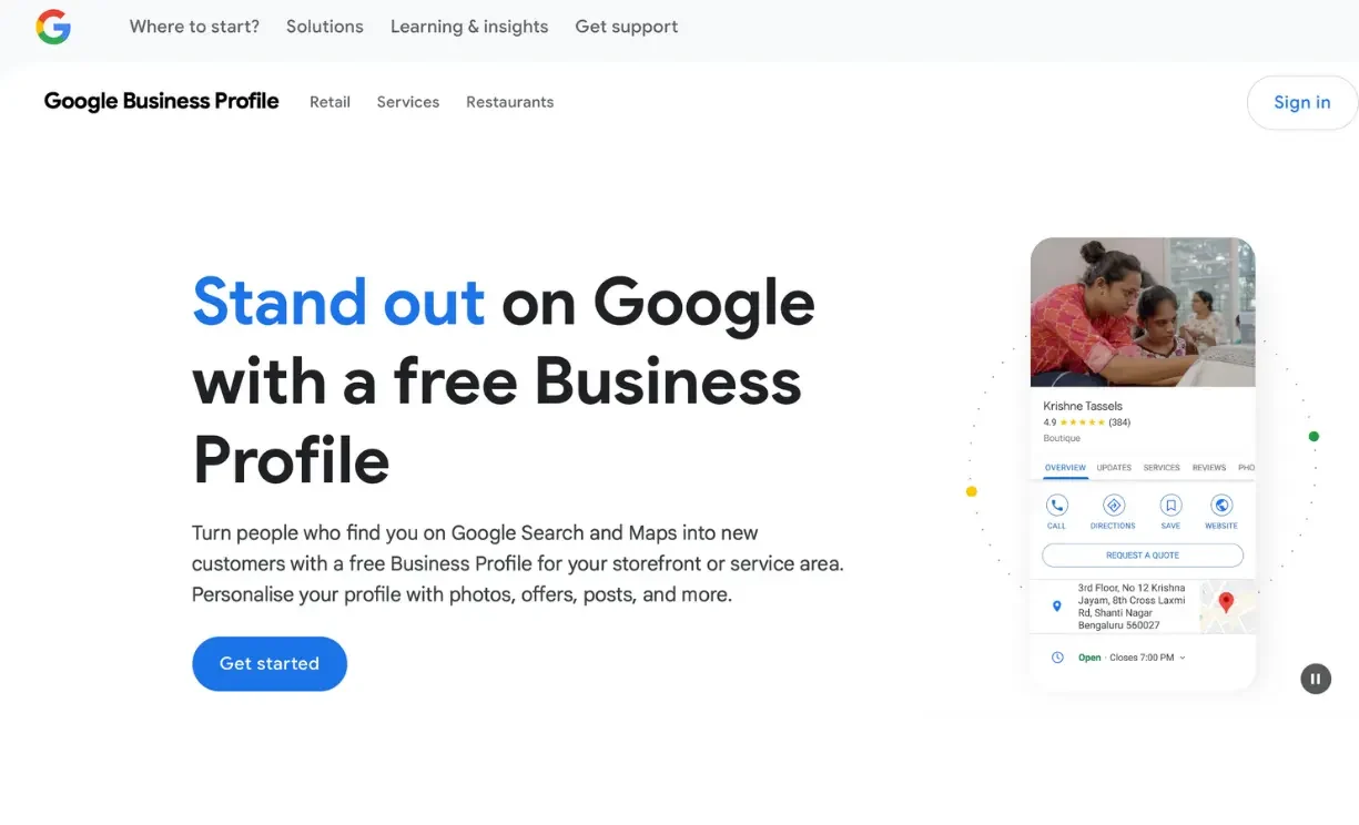 Google My Business Dashboard portal